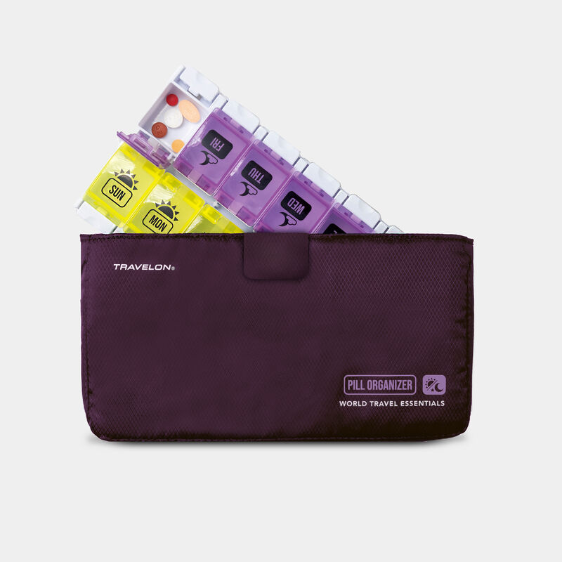 World Travel Essentials 7-day am/pm Push Button Pill Case (13620) by Travelon