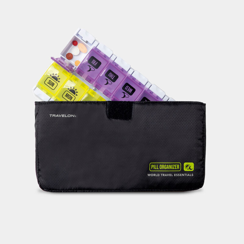 World Travel Essentials 7-day am/pm Push Button Pill Case (13620) by Travelon