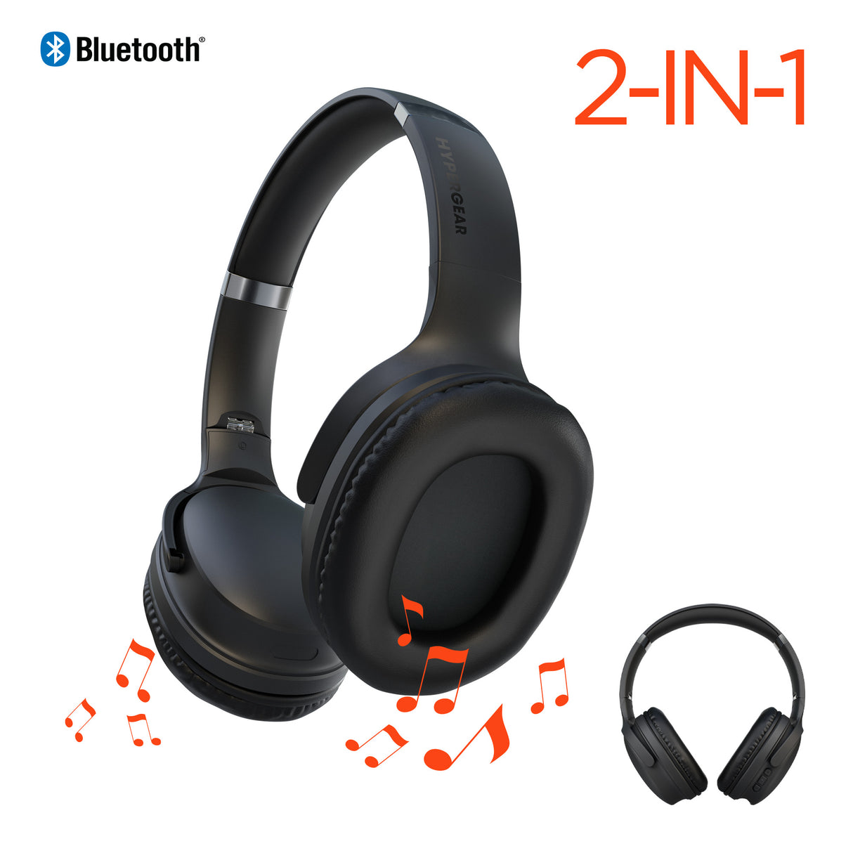 Flip 2-in-1 Wireless Headphones + Speaker by Hypergear