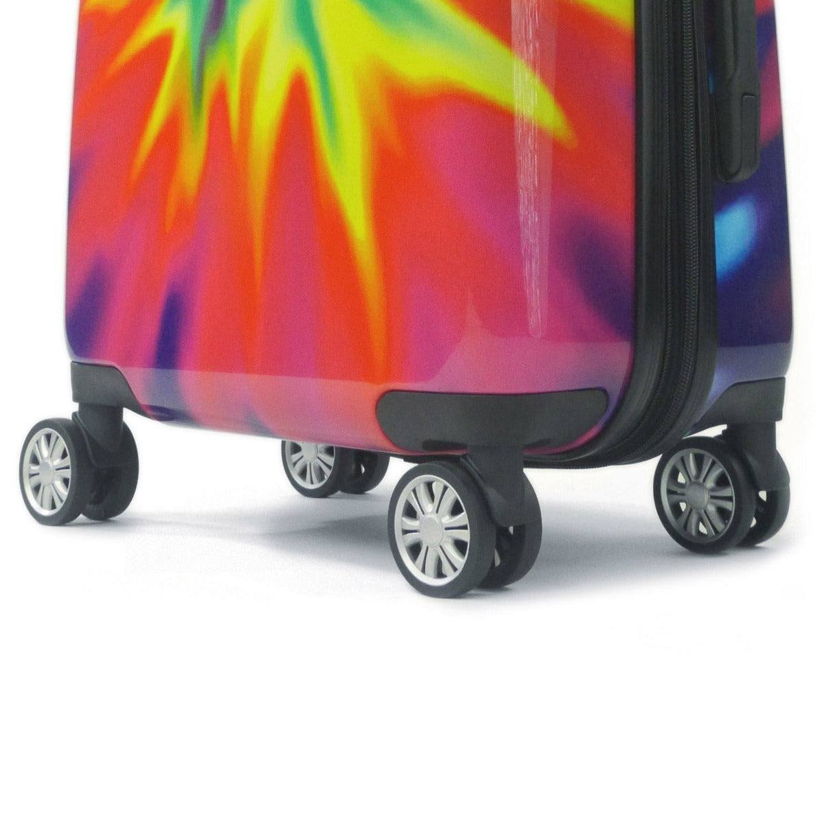 Equipaje con ruedas giratorio Tie-dye Rainbow Swirl de 28" FŪL