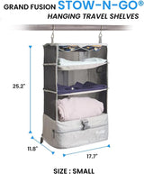 Light Gray Small Stow N Go Hanging Travel Shelves