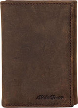 Leather Trifold Wallet with Embossed Sasquatch