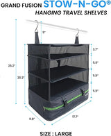 Dark Gray Large Stow N Go Hanging Travel Shelves
