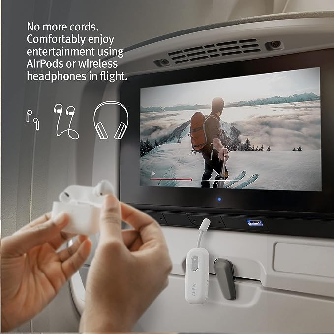 Airfly SE - Bluetooth Wireless Audio Transmitter for AirPods/Wireless or Noise-Cancelling Headphones