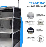 Light Gray Small Stow N Go Hanging Travel Shelves