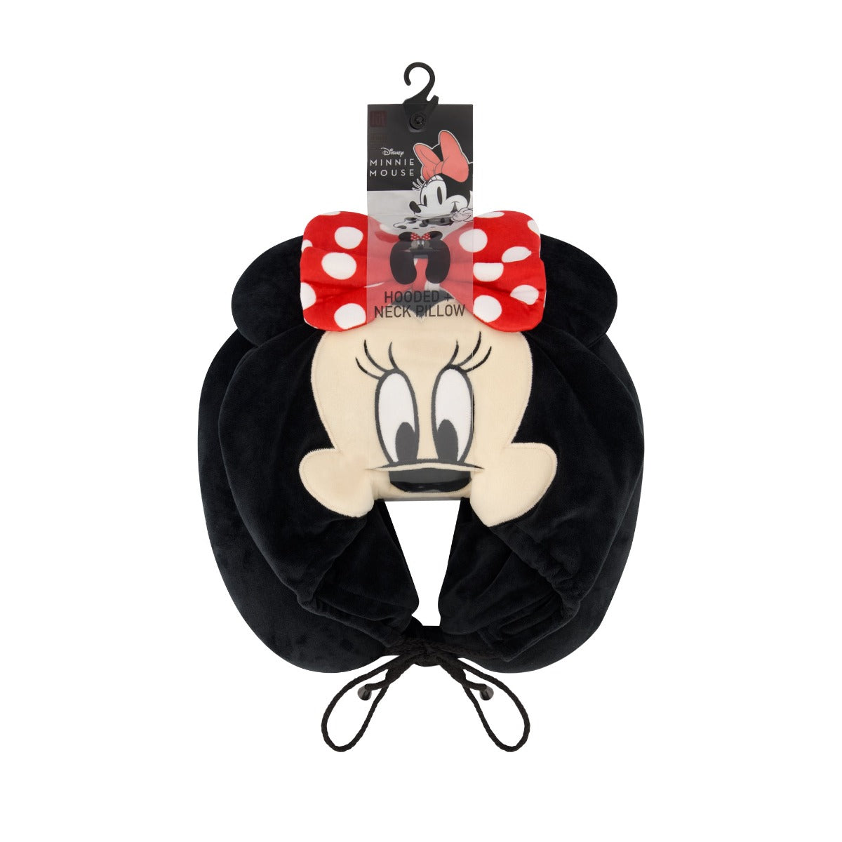 Disney Minnie Mouse - Sudadera con capucha para el cuello, color negro