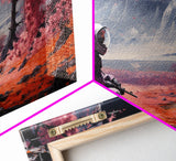 Framed Canvas Print - Stranded - Astronaut Stranded on an Alien Planet, Scifi Wall Art, Science Fiction, Dystopian Space Travel Art